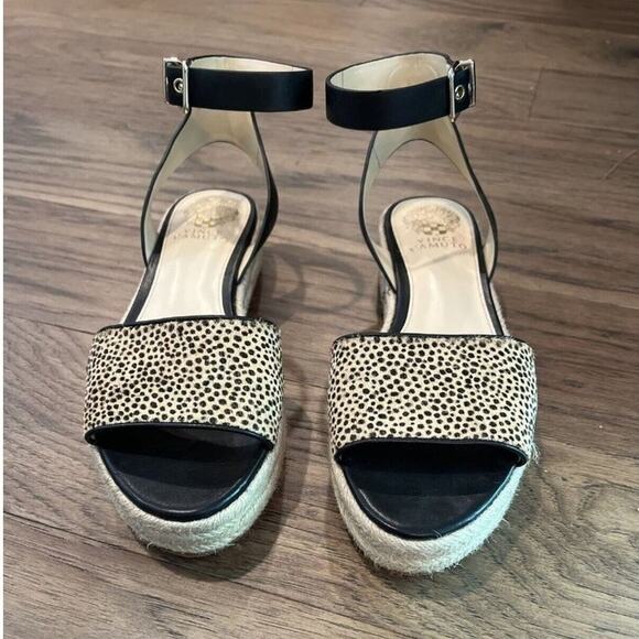 Vince Camuto Shoes - Women's Vince Camuto Calf Hair Leather Kathalia Platform Espadrille Leopard 8.5
